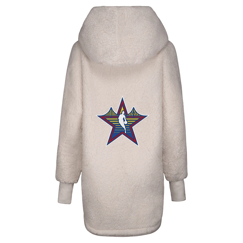 Unisex  White 2025 NBA All-Star Game Lounger Open-Front Hoodie