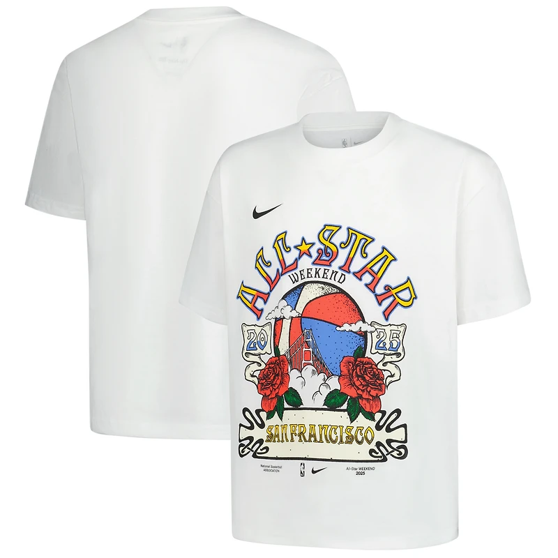 T-shirt Nike blanc pour enfant NBA All-Star Game Max90 2025