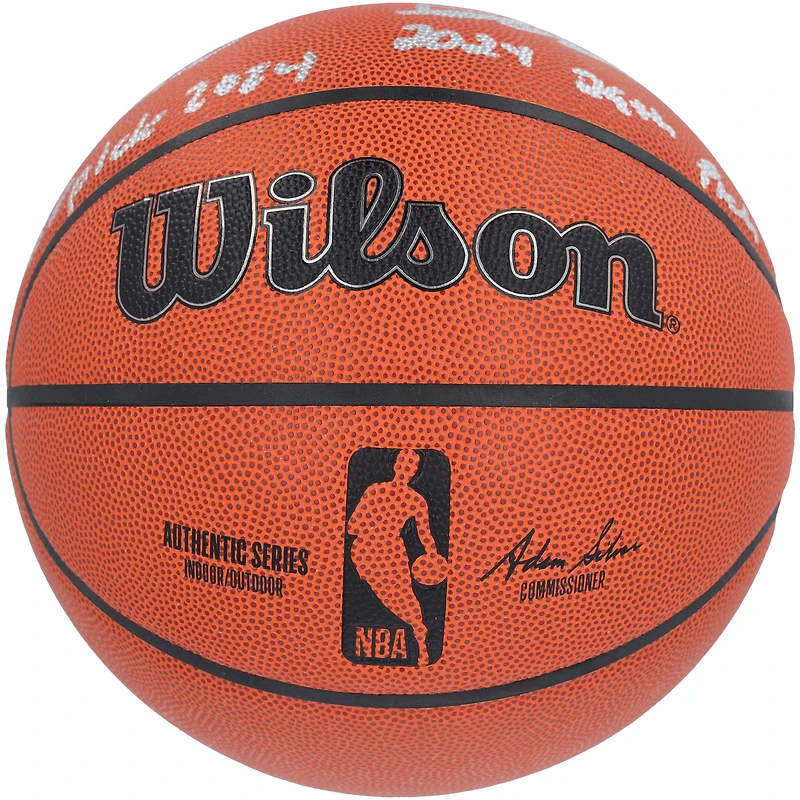 2024 NBA Draft Autographed Wilson Official Game Basketball Featuring Alexandre Sarr, Ron Holland II, Rob Dillingham & Isaiah Collier with "# Pick" Inscriptions - Limited Edition of 12