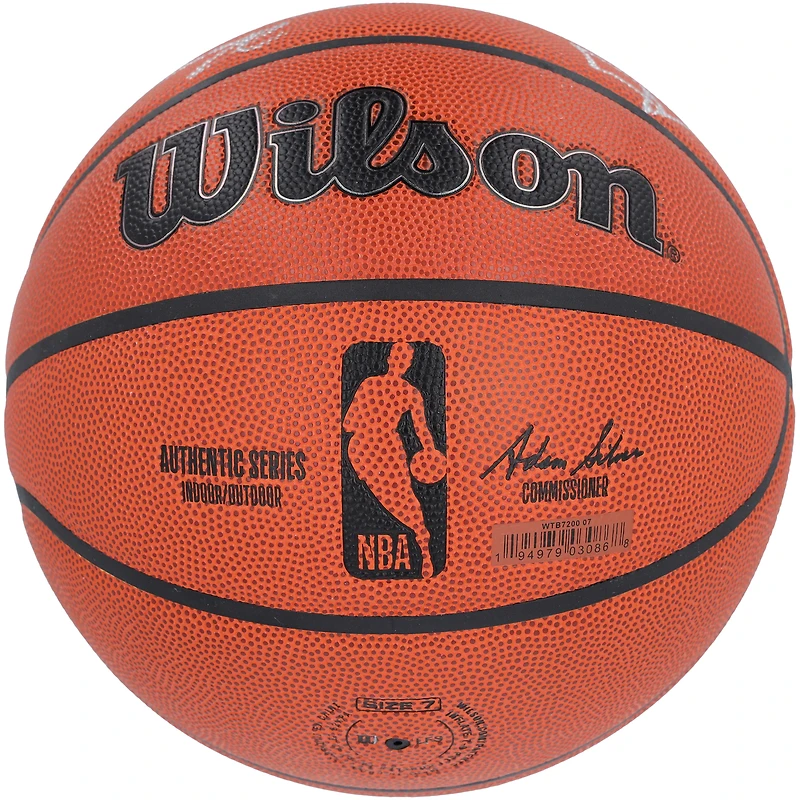 2024 NBA Draft Autographed Wilson Official Game Basketball Featuring Alexandre Sarr, Ron Holland II, Rob Dillingham & Isaiah Collier with "# Pick" Inscriptions - Limited Edition of 12