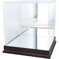 Vitrine pour ballon de basket en acrylique avec finition acajou antique et fond miroir - Protection UV à 97 %