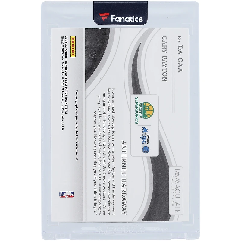 Carte autographiée Panini Immaculate Collection Dual Auto 2022-23 #DA-GAA # 11
