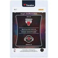 Matas Buzelis & Reed Sheppard Autographed 2024-25 Panini Origins Dual Signatures Holo #7 #3/3 Rookie Card