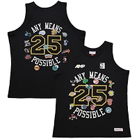 Débardeur en maille noire Mitchell & Ness x NBA AMP pour homme