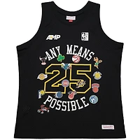 Débardeur en maille noire Mitchell & Ness x NBA AMP pour homme