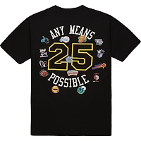 T-shirt noir Mitchell & Ness x NBA AMP pour homme