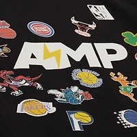 T-shirt noir Mitchell & Ness x NBA AMP pour homme
