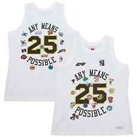Débardeur en maille blanche Mitchell & Ness x NBA AMP pour homme