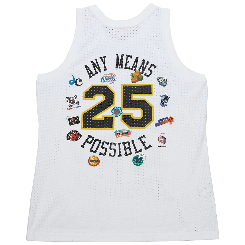 Débardeur en maille blanche Mitchell & Ness x NBA AMP pour homme
