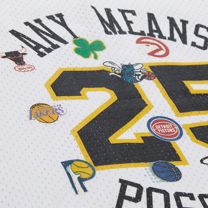 Débardeur en maille blanche Mitchell & Ness x NBA AMP pour homme