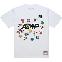 T-shirt blanc Mitchell & Ness x NBA AMP pour homme