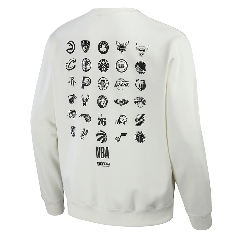 Sweat-shirt a col rond NBA x Staple Cream pour homme, collection « Birds of Feather », toutes équipes confondues