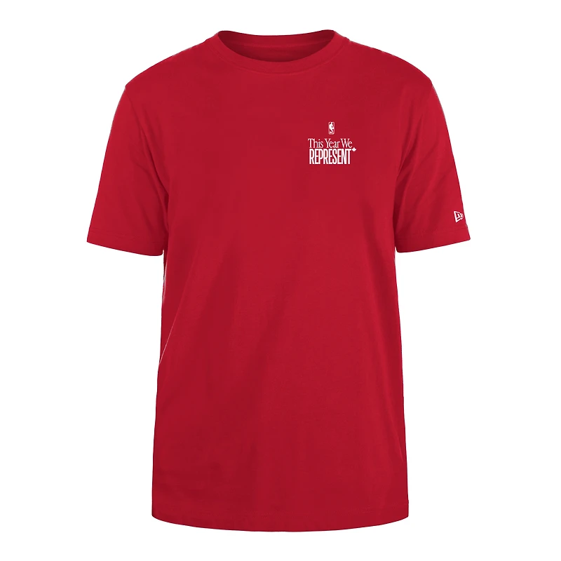 T-shirt rouge NBA 2024 représente les Canadiens New Era pour hommes