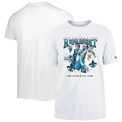T-shirt New Era blanc NBA Montreal Represent pour hommes