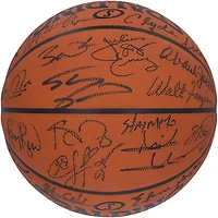 Ballon de basket officiel du 75e anniversaire de la NBA, autographié par l'équipe Spalding, avec 39 signatures, dont Shaquille O'Neal, Kareem Abdul-Jabbar et Larry Bird - Édition limitée à 50 exemplaires
