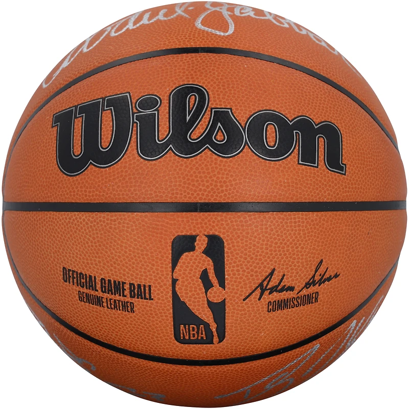 NBA Big Men Autographed Wilson Official Game Basketball with 6 Signatures including Kareem Abdul-Jabbar, Victor Wembanyama & Hakeem Olajuwon - Limited Edition of 10