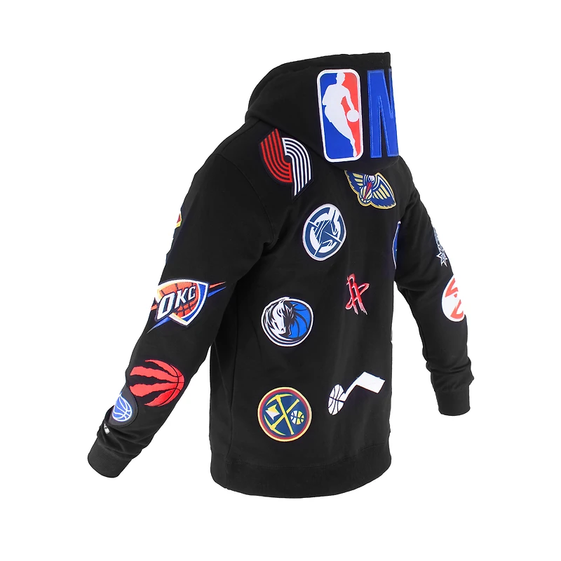 Unisex FISLL White NBA All Over Logo Hoodie