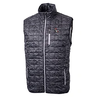 Cutter & Buck Black NC State Wolfpack Primary Team Logo Rainier PrimaLoft Eco Insulated Printed Full-Zip Puffer Jacket