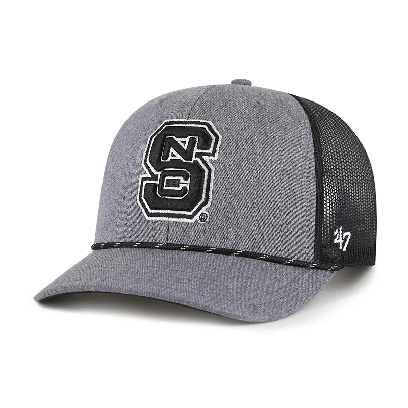 Casquette ajustable en corde de carbone NC State Wolfpack grise '47 pour homme