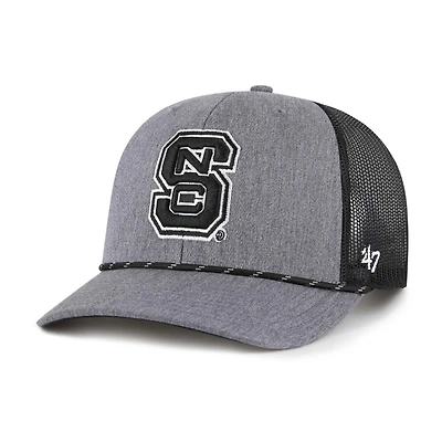 Men's '47  Gray NC State Wolfpack Carbon Rope Adjustable Hat