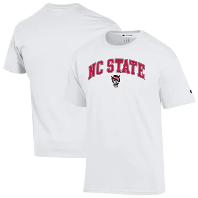 T-shirt blanc avec logo arqué NC State Wolfpack pour homme