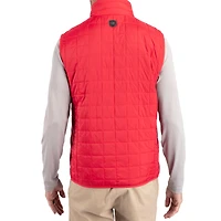 Men's Cutter & Buck  Red NC State Wolfpack Rainier Eco Insulated PrimaLoft Full-Zip Puffer Vest