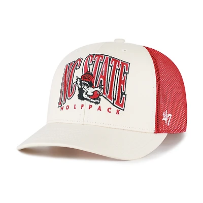 Casquette trucker ajustable pour homme '47 Natural NC State Wolfpack Drawbridge