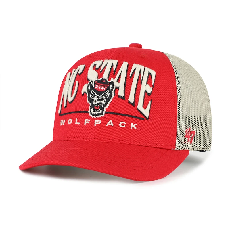 Casquette de camionneur ajustable NC State Wolfpack Arid rouge '47 pour homme