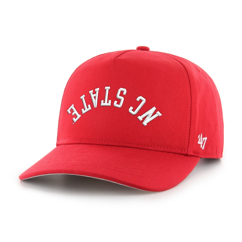 Men's '47 Red NC State Wolfpack Flip Script Hitch Adjustable Hat