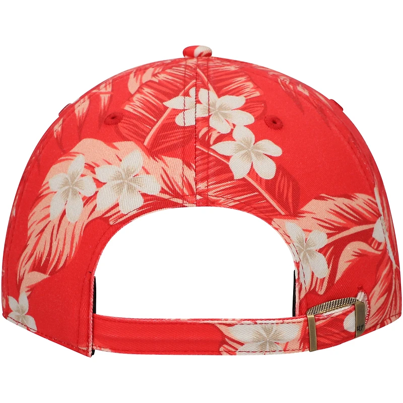 Men's '47 Red NC State Wolfpack Tropicalia Clean Up Adjustable Hat