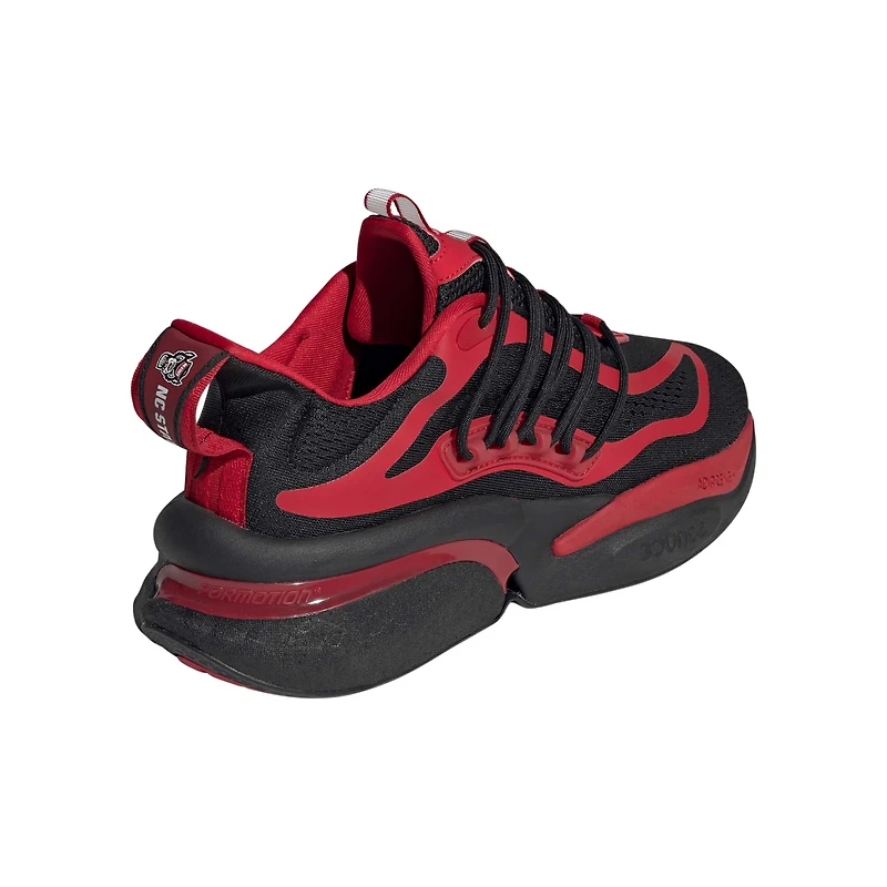 Chaussures adidas NC State Wolfpack Alphaboost V1 Sustainable BOOST pour hommes, noir/rouge