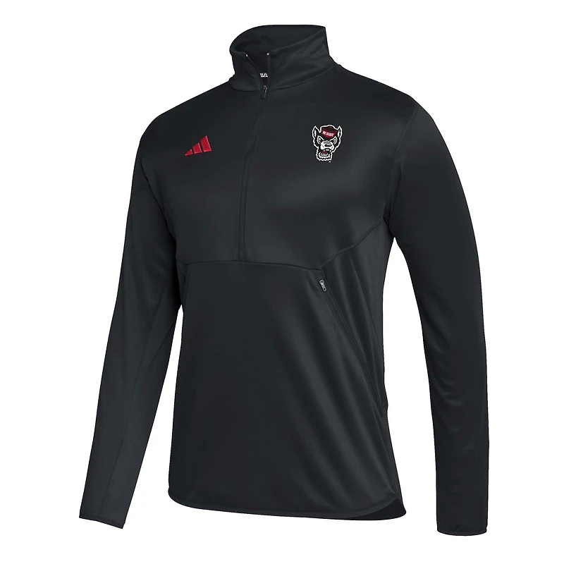 Haut à demi-zip AEROREADY Sideline NC State Wolfpack 2023 adidas pour homme Noir