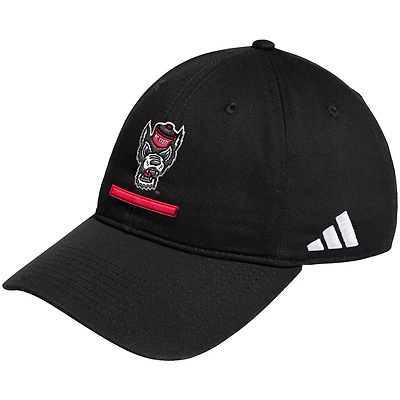 Casquette ajustable noire adidas NC State Wolfpack pour homme