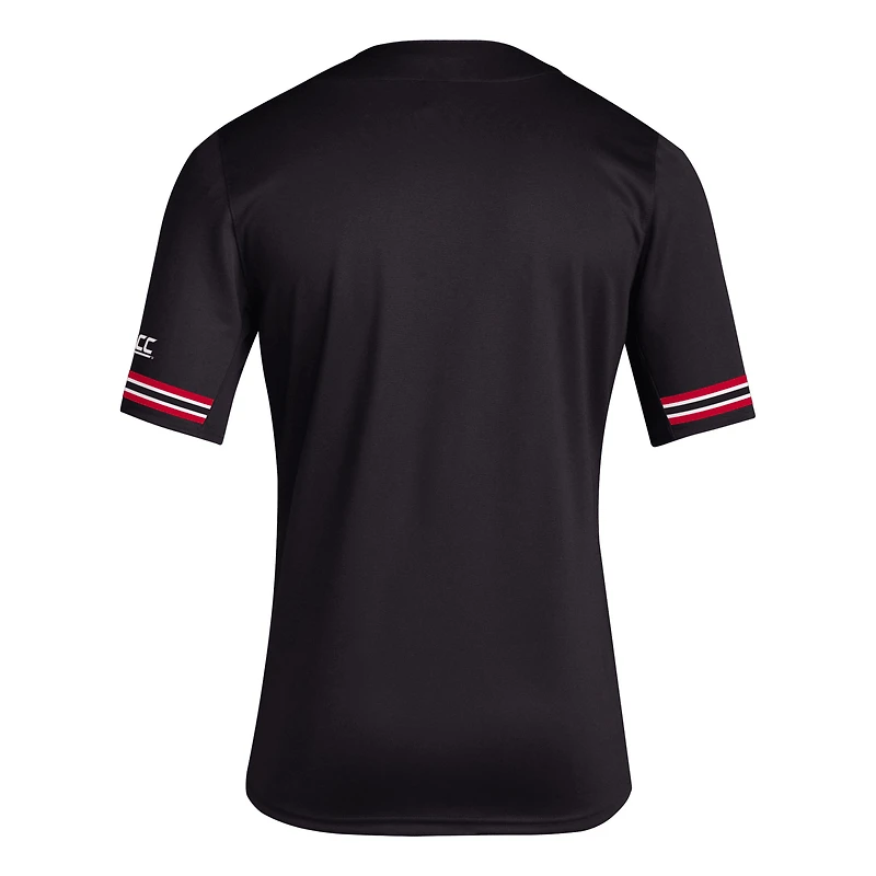 Maillot de baseball réplique NC State Wolfpack adidas noir pour hommes