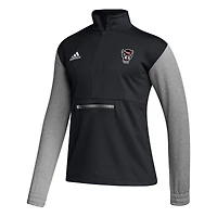 Veste demi-zip AEROREADY adidas NC State Wolfpack Team Issue noire pour homme