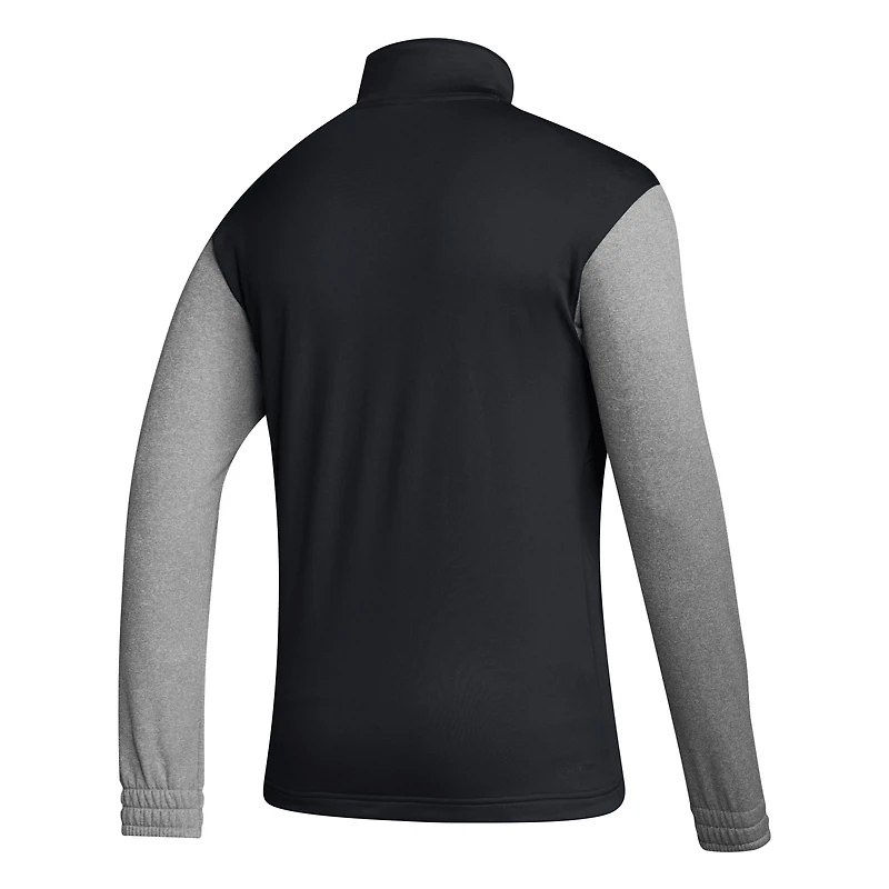 Veste demi-zip AEROREADY adidas NC State Wolfpack Team Issue noire pour homme