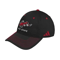 Casquette slouch ajustable adidas NC State Wolfpack noire pour homme