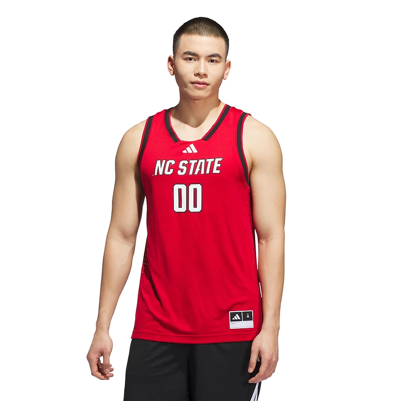 Maillot réplique Swingman rouge NC State Wolfpack pour homme adidas #00