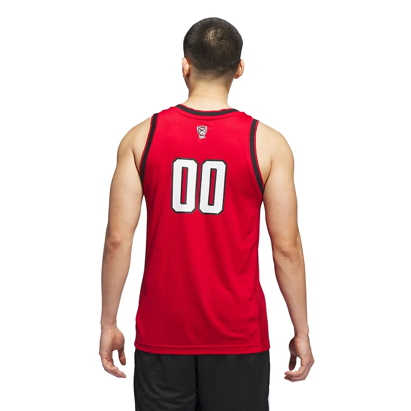 Men's adidas #00 Red NC State Wolfpack Replica Swingman Jersey