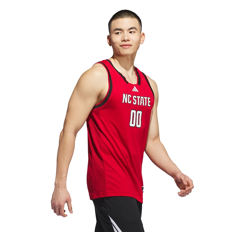 Maillot réplique Swingman rouge NC State Wolfpack pour homme adidas #00