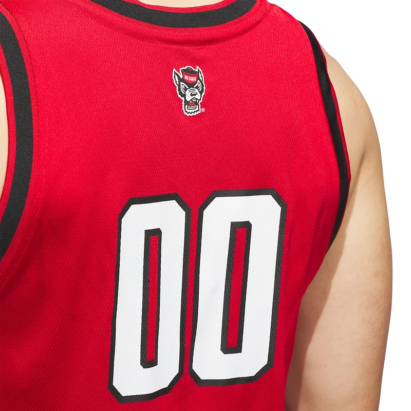 Maillot réplique Swingman rouge NC State Wolfpack pour homme adidas #00