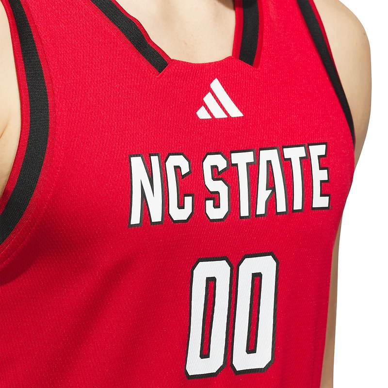 Maillot réplique Swingman rouge NC State Wolfpack pour homme adidas #00