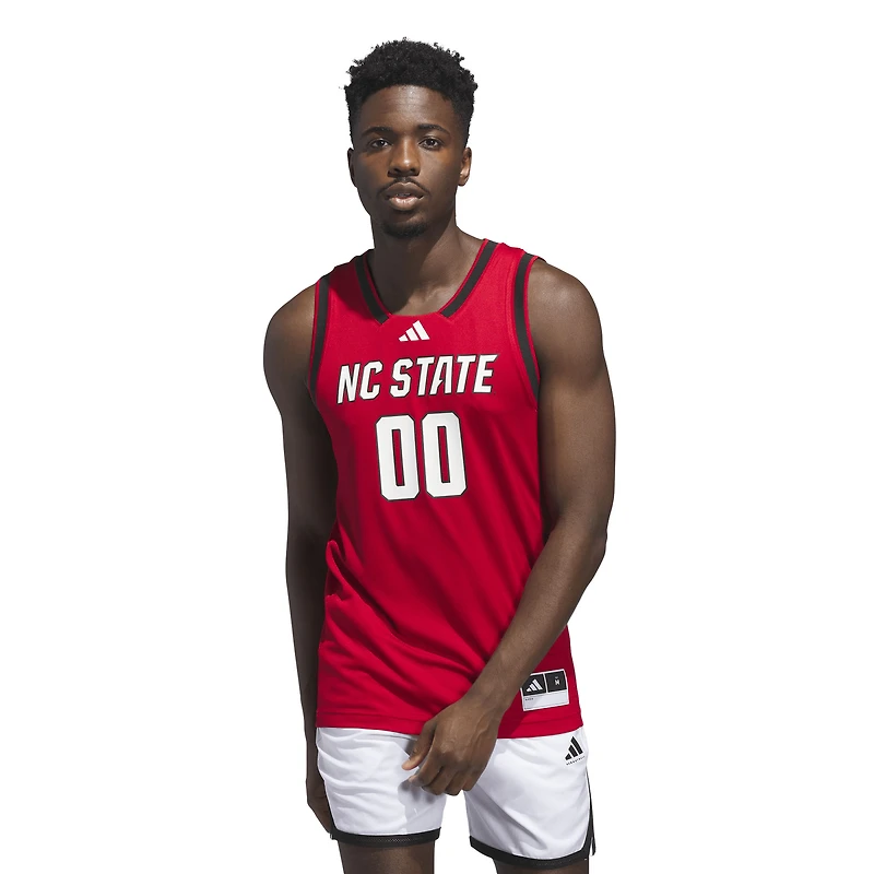 Men's adidas #00 Red NC State Wolfpack Replica Swingman Jersey