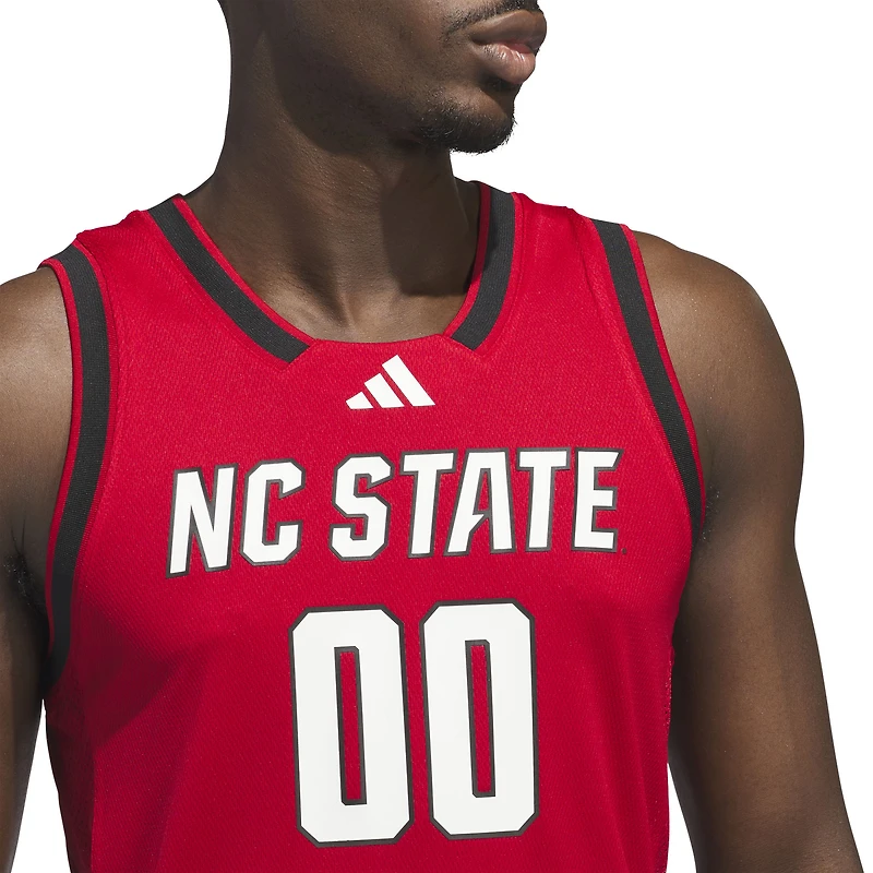 Men's adidas #00 Red NC State Wolfpack Replica Swingman Jersey