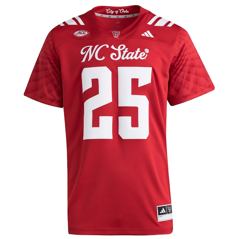 Men's adidas #25 Red NC State Wolfpack Premier Strategy Jersey