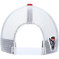 Men's adidas Red/White NC State Wolfpack Foam Trucker Snapback Hat