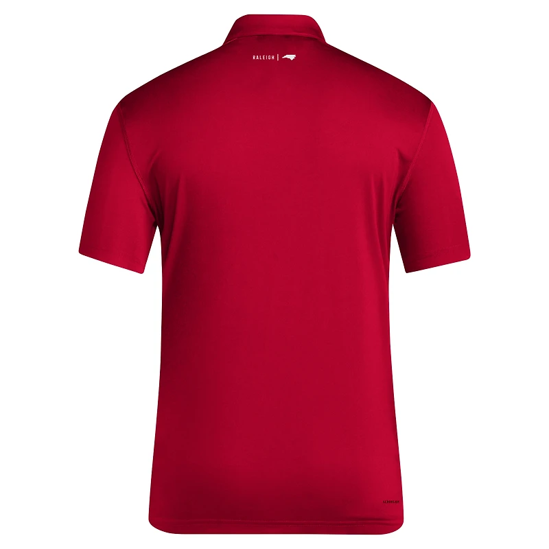 Men's adidas Red NC State Wolfpack 2024 Coaches AEROREADY Polo