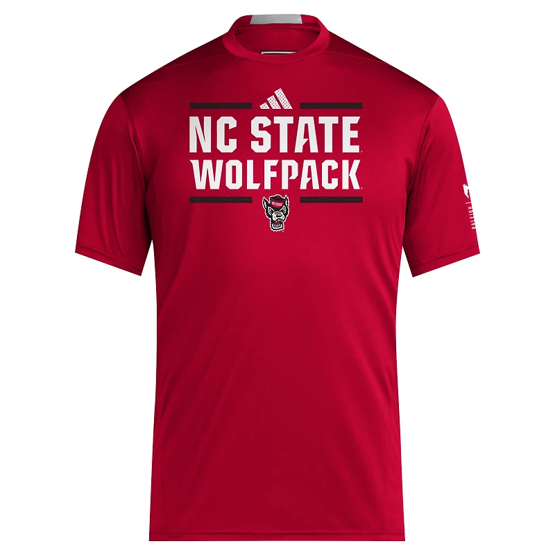 Men's adidas Red NC State Wolfpack 2024 Sideline AEROREADY T-Shirt