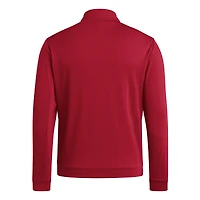 Pull adidas rouge NC State Wolfpack Elevated Tri-Blend à quart de zip pour homme