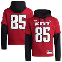 Sweat à capuche rouge adidas NC State Wolfpack pour homme